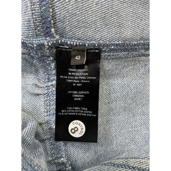 Isabel Marant 'Dimenia' Blue Cotton Skirt Size 42 - Picture 5 of 5